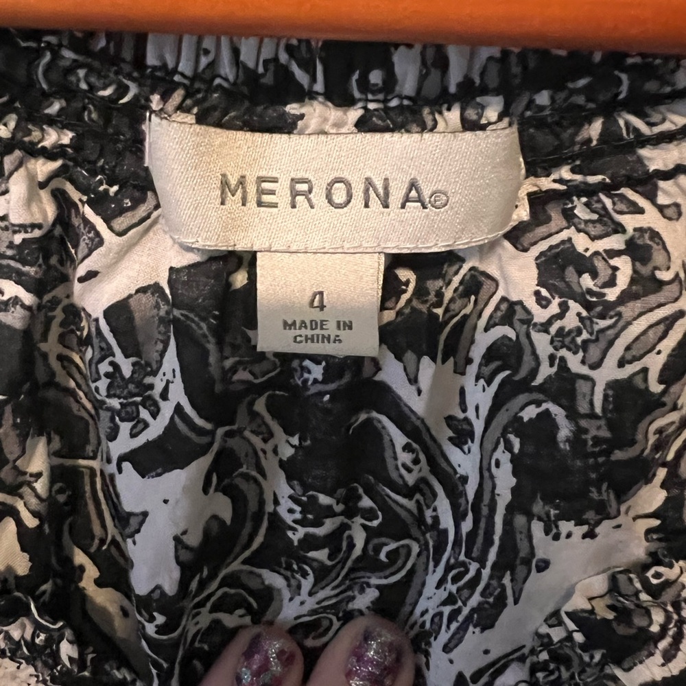 Merona Paisley Print Blouson Tie Neck Top
With Smocking Detail - Picture 6 of 8